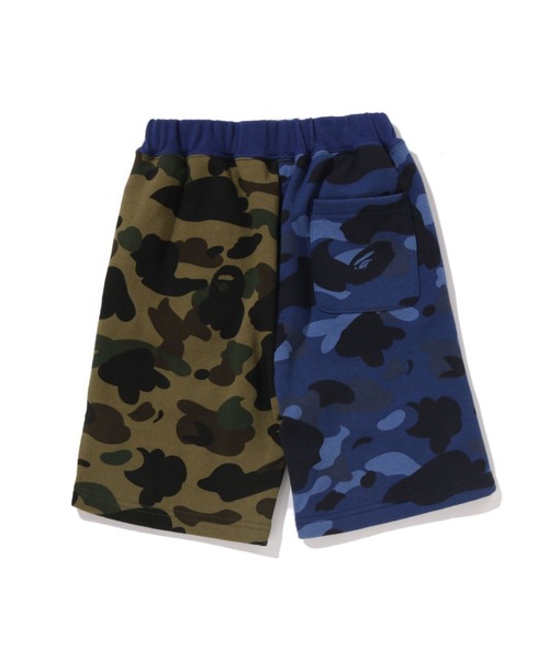 A・BATHING APE ハーフパンツ ブルーカモフラージュ A BATHING APE（アベイシングエイプ） パンツ SPLIT CAMO SHARK SWEAT