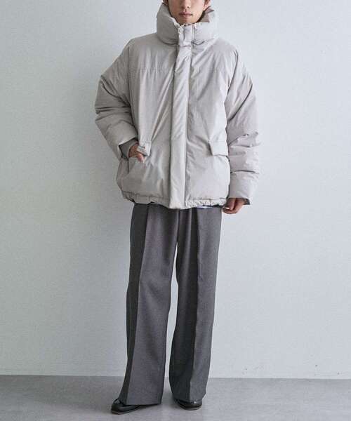 【グレーベージュ】撥水/防風/ストレッチ/中綿入りスタンドジャケット CRAFT STANDARD BOUTIQUE（クラフトスタンダードブティック） ブルゾン