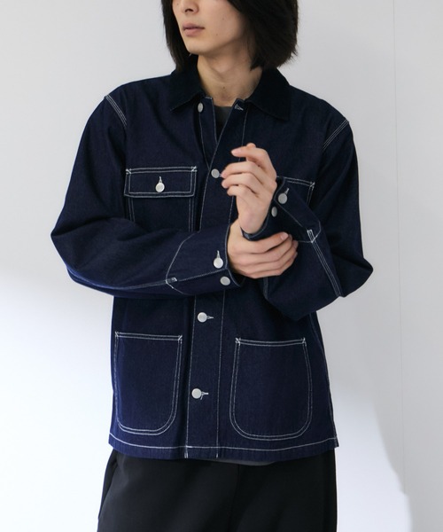 90s Dickies カバーオール デニム コーデュロイ衿 ブランケット裏地 90s Dickies カバーオール デニム コーデュロイ衿 ブランケット裏地の