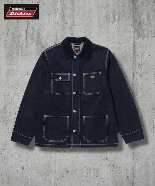 90s ディッキーズ チャコール コーデュロイ襟 カバーオール ダック地 Dickies（ディッキーズ） ブルゾン アウター 襟コーデュロイ ダック
