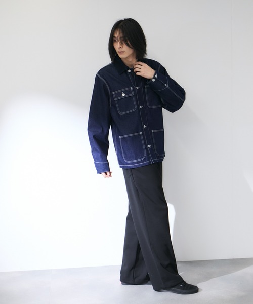 【希少・美品】USA製 80s Dickies デニム カバーオール 濃紺 XL Dickies（ディッキーズ） XL/古着 長袖 カバーオール メンズ 80年代