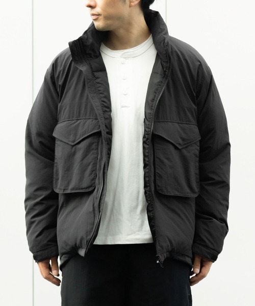 【定価58%off】NANO universe bpm 圧着中綿ブルゾン 黒 M NANO universe（ナノ・ユニバース） ブルゾン M ブラック メンズ