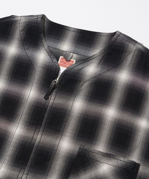 「HINSON」 長袖シャツ MEDIUM ブラック メンズ_画像7