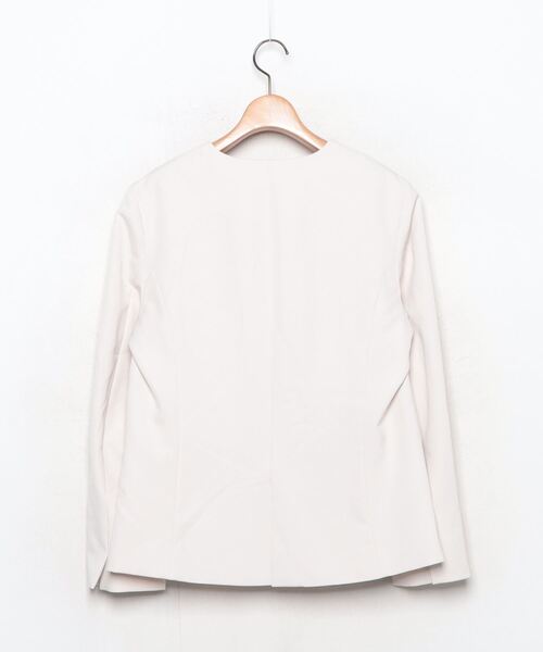 「OPAQUE.CLIP」 ノーカラージャケット 42 ナチュラル レディース_画像3