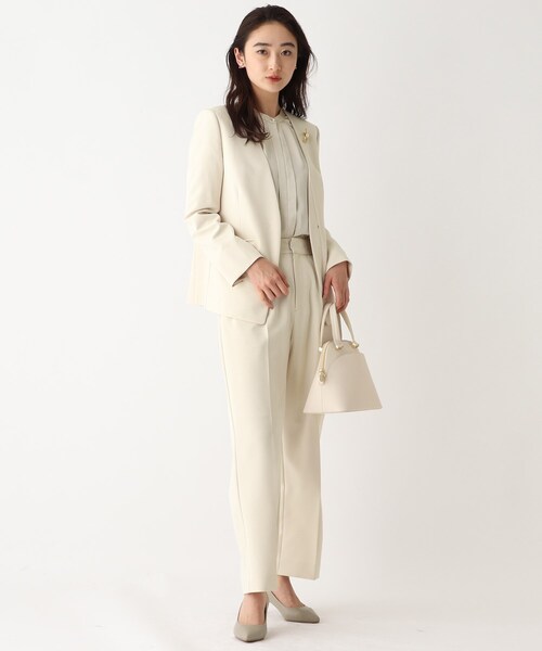 「OPAQUE.CLIP」 ノーカラージャケット 42 ナチュラル レディース_画像6