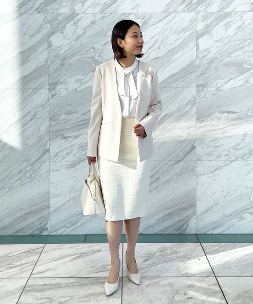 「OPAQUE.CLIP」 ノーカラージャケット 42 ナチュラル レディース_画像7