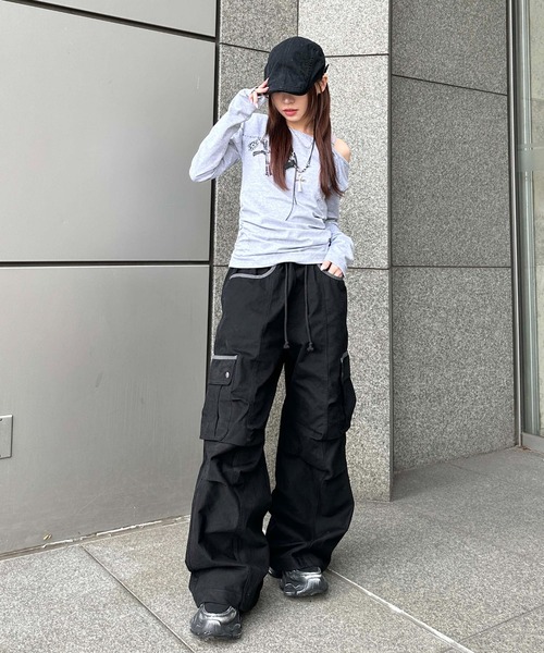 sedacle girl（セダクルガール） ワイドパンツ カーゴパンツ ツイル