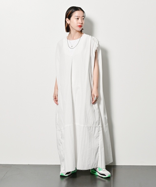 「CITYSHOP」 ノースリーブワンピース 36 ホワイト レディースの画像
