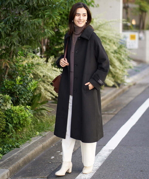 「a.v.v」 ステンカラーコート 42 ブラック レディース_画像6