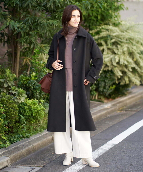 「a.v.v」 ステンカラーコート 42 ブラック レディース_画像8