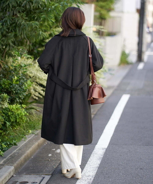 「a.v.v」 ステンカラーコート 42 ブラック レディース_画像9