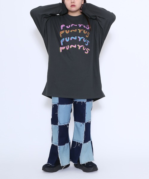 「PUNYUS」 長袖カットソー FREE スミクロ レディース_画像5