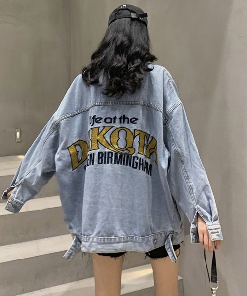 「Miniministore」 デニムジャケット X-LARGE サックスブルー レディース_画像8