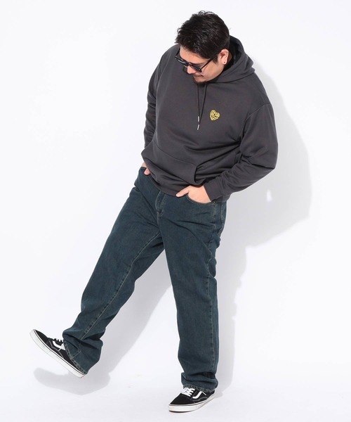 パーカー 長袖 メンズ 大きいサイズ バックプリント プルオーバー Red