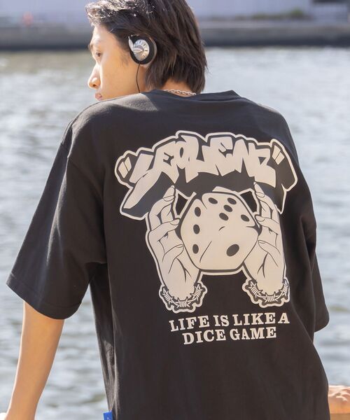 「SEQUENZ」 半袖Tシャツ X-LARGE ブラック メンズ_画像2