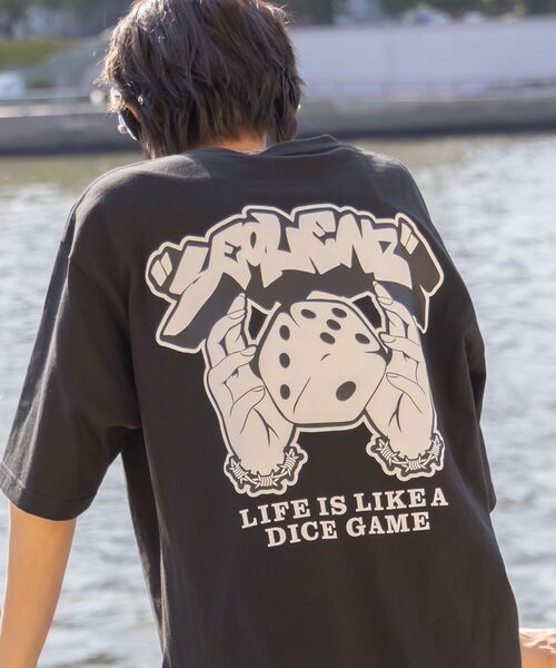 「SEQUENZ」 半袖Tシャツ X-LARGE ブラック メンズ_画像4