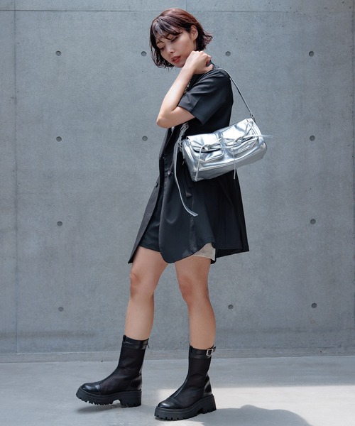 「PAGEBOY」 ショルダーバッグ FREE シルバー レディース_画像6