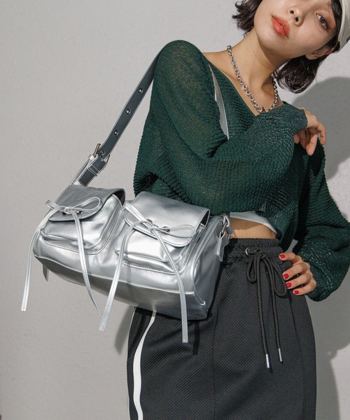 「PAGEBOY」 ショルダーバッグ FREE シルバー レディース_画像9