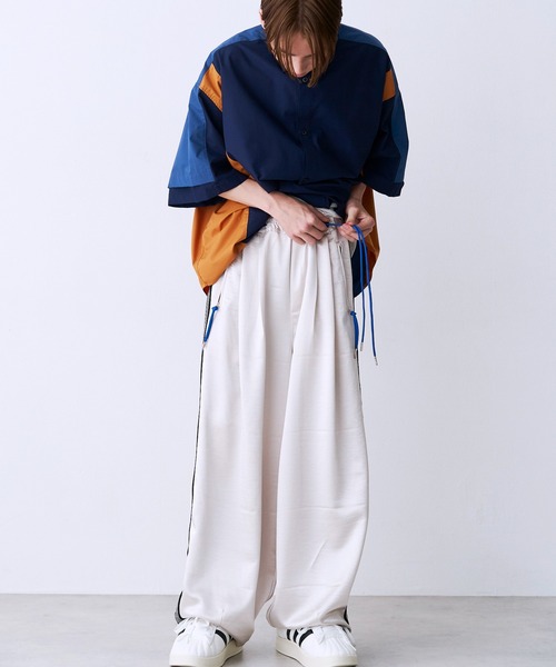 SeeSew パンツ 「UNISEX」SATIN LINE PANTS/サテンラインパンツ メンズ