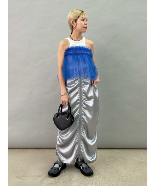 「miette」 タイトスカート FREE シルバー レディース_画像9