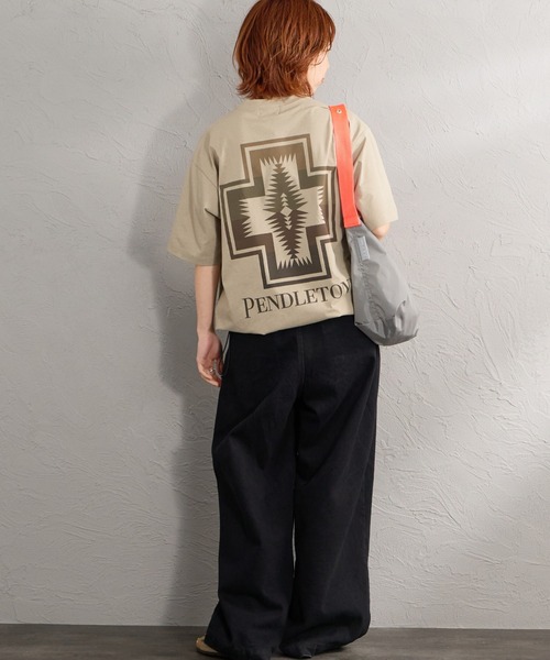 ペンドルトン　希少　スイングトップ　ベージュ　ネイティブ柄　美品 PENDLETON（ペンドルトン） tシャツ 別注 ドローコード付き ネイティブ