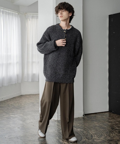 「Rocky Monroe」 長袖ニット L チャコール メンズ_画像9