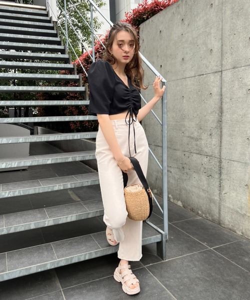 「one after another NICE CLAUP」 半袖カットソー FREE ブラウン系その他 レディース_画像6