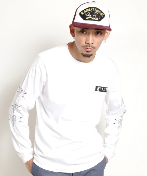「ROTAR」 長袖Tシャツ SMALL ホワイト メンズ_画像3