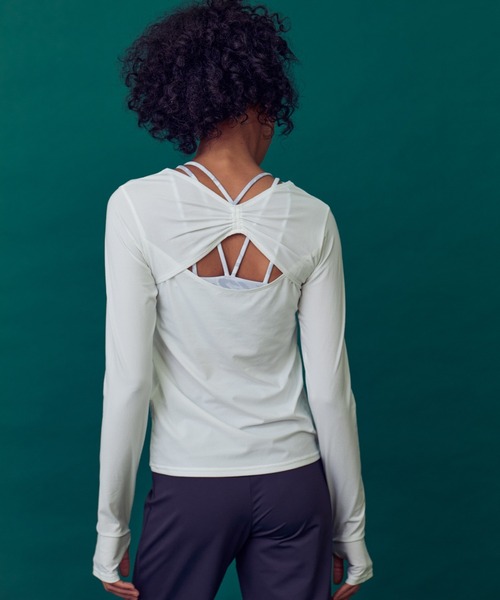 「Julier Yoga and Relax」 長袖カットソー 0 ブラック レディース_画像4