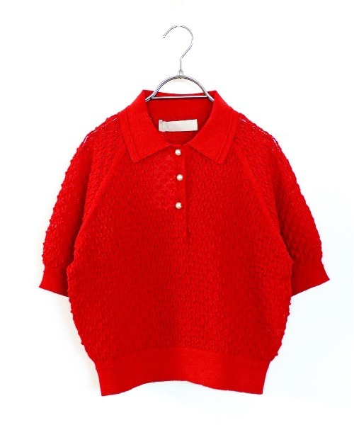 Marilyn Moon（マリリンムーン） カーディガン diamond openwork polo