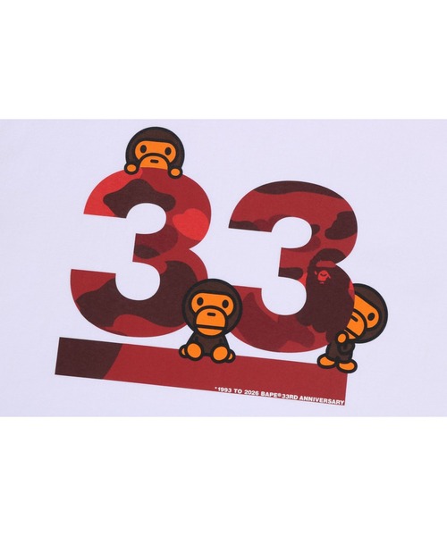 tシャツ A BATHING APE 33RD ANNIV. BABY MILO TEE メンズ レディースの画像