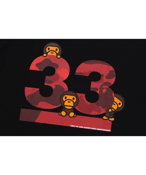 tシャツ A BATHING APE 33RD ANNIV. BABY MILO TEE メンズ レディースの画像