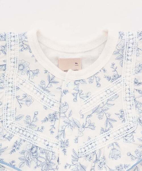 petit main ベビー服 ロンパース 花柄フリル2WAYオール : ZOZOTOWN