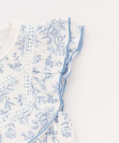 petit main ベビー服 ロンパース 花柄フリル2WAYオール : ZOZOTOWN