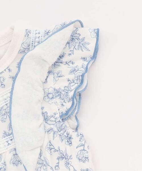 petit main ベビー服 ロンパース 花柄フリル2WAYオール : ZOZOTOWN