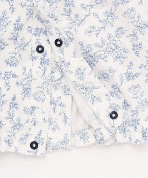 petit main ベビー服 ロンパース 花柄フリル2WAYオール : ZOZOTOWN