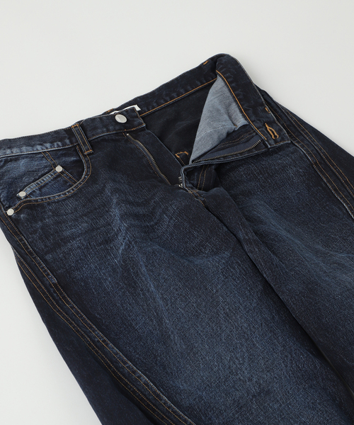 ジーンズ NVRFRGT / ネヴァーフォーゲット 3D TWISTED WIDE LEG JEANS/DARK F メンズの画像
