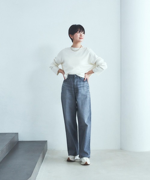 YANUK（ヤヌーク） デニムパンツ 25inch ライトグレー レディース