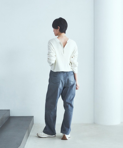 YANUK（ヤヌーク） デニムパンツ 25inch ライトグレー レディース