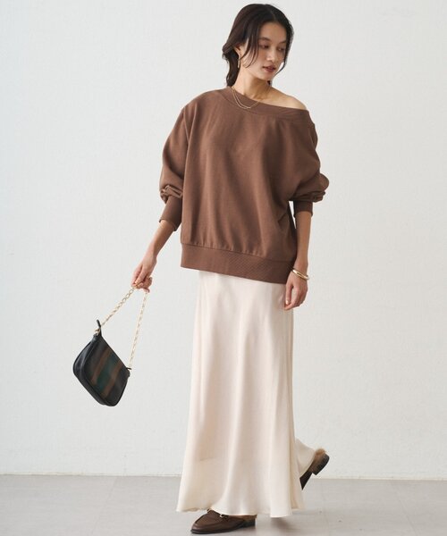 「LOUNGEDRESS」 フレアスカート MEDIUM ブラウン レディース_画像2