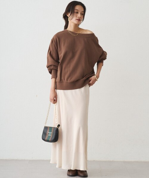 「LOUNGEDRESS」 フレアスカート MEDIUM ブラウン レディース_画像3