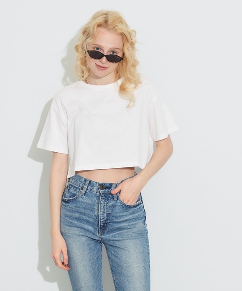 coca（コカ） tシャツ 半袖 クロップドワイドTシャツ レディース