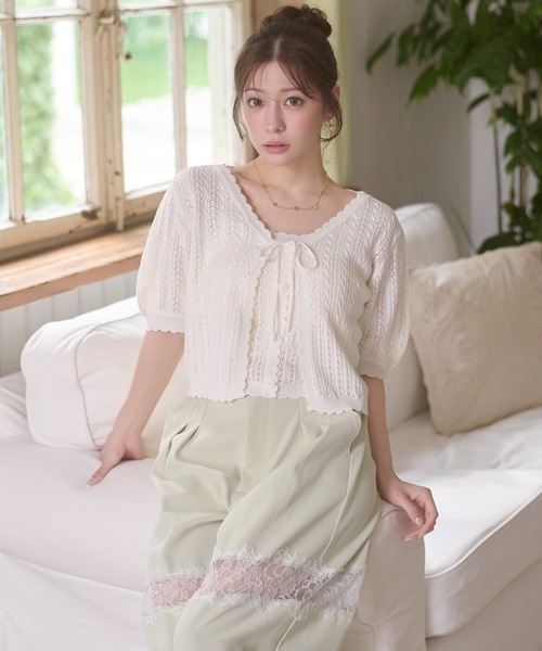 Ambre Neige（アンブルネージュ） カーディガン 夏 openwork knitting