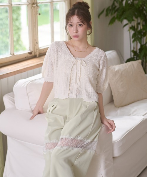 Ambre Neige（アンブルネージュ） カーディガン 夏 openwork knitting