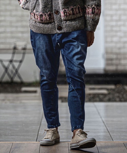 CAMBIO（カンビオ） ジーンズ mp15179-Stretch Denim Oval Rib Sarouel 
