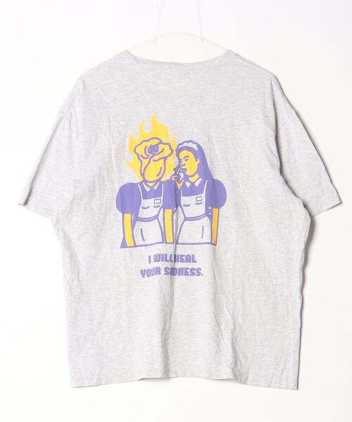 「TOKYO CULTUART by BEAMS」 半袖Tシャツ MEDIUM ライトグレー メンズ_画像2