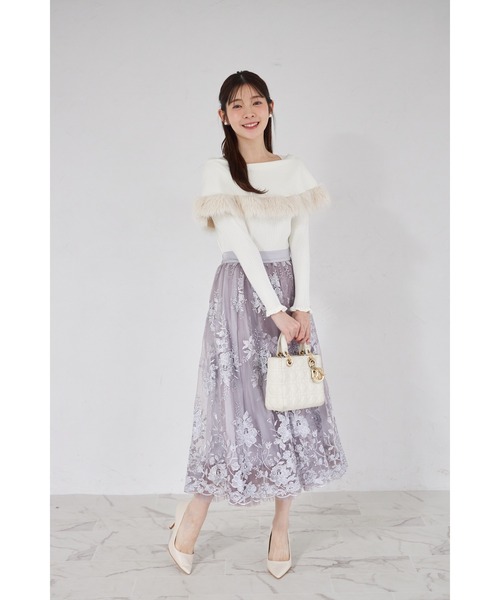 「tocco closet」 フレアスカート M ラベンダー レディース_画像8