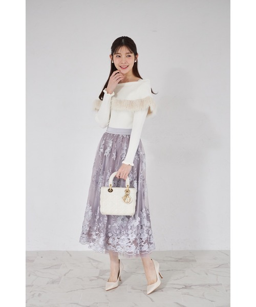 「tocco closet」 フレアスカート M ラベンダー レディース_画像9