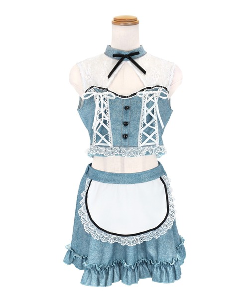 Tika（ティカ） コスプレ コスプレ セクシー メイド デニム風