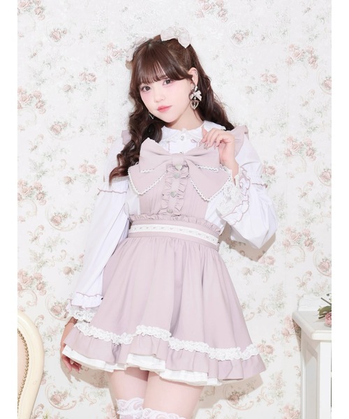 NOEMIE（ノエミー） ジャンパースカート エプロンライクビッグリボン